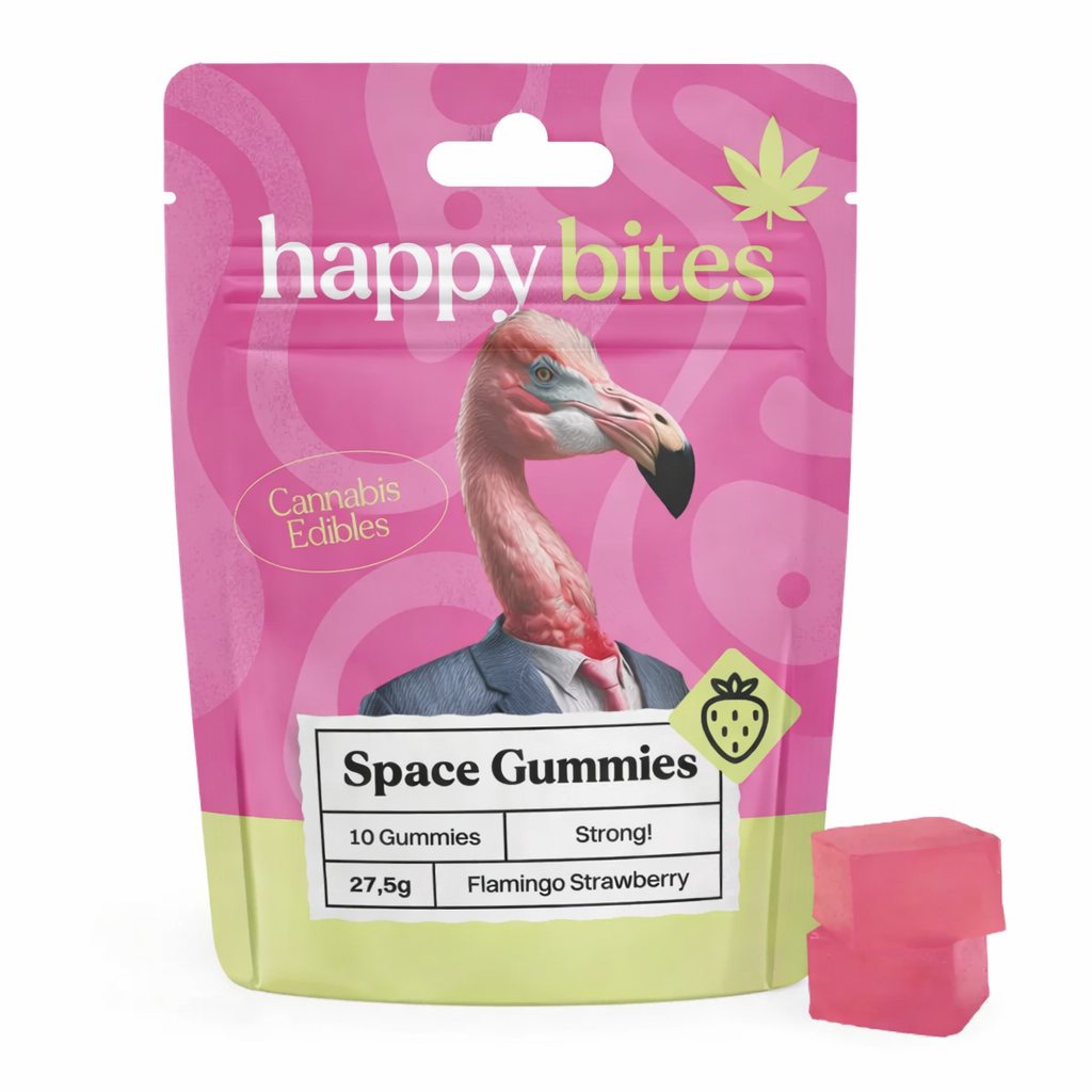 Happy bites cannabis gummies and packaging
