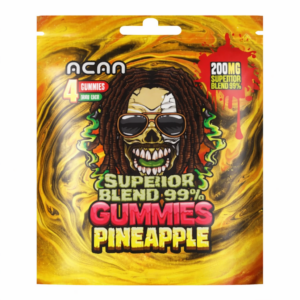 Pineapple-flavored superior blend gummies pack